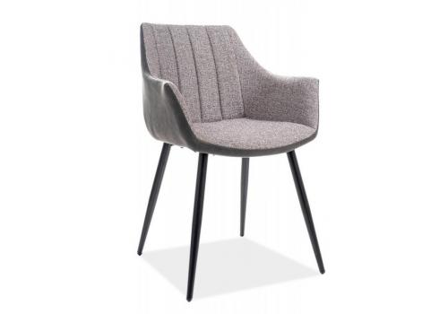 Jídelní čalouněná židle BRUNO šedá/černá