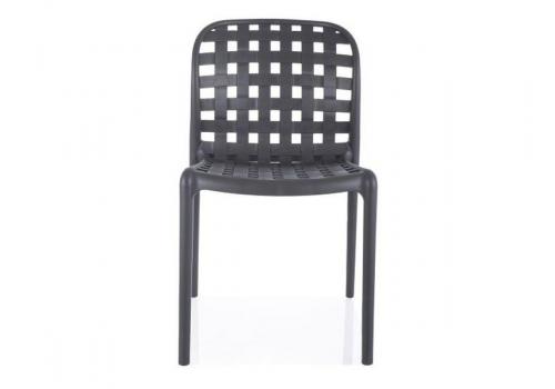 TRIP plastová zahradní židle, šedá