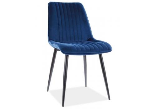 Jídelní čalouněná židle PIKI velvet granátově modrá/černá mat