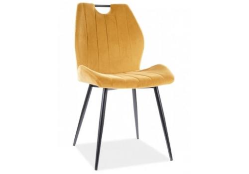 Jídelní čalouněná židle CORA VELVET béžová/černá